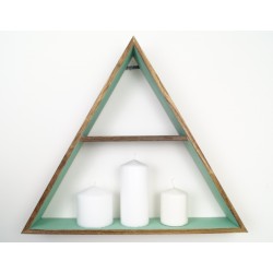 Boho wooden triangle medium shelf