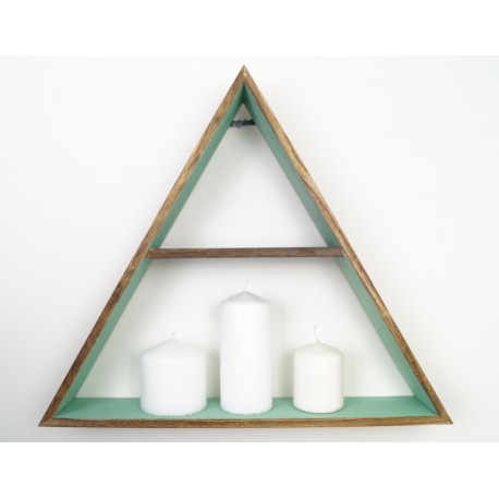 Boho wooden triangle medium shelf
