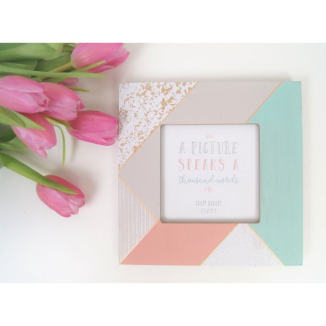 Geographic blush photo frame 4x4