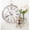 Large Silver Pocket Style Wall Clock