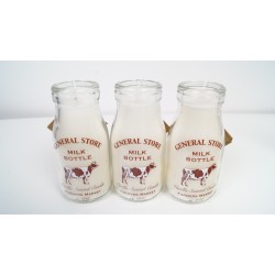 Retro School Milk Bottle Candle 12 cm Vanilla Scented Farmers