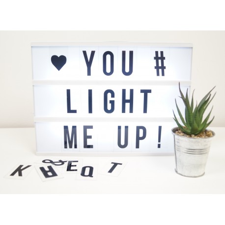 Cinematic Light Up Led Box A4 With Letters, Numbers and Symbols