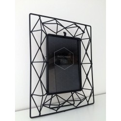 Black Metal Geometric Design 3D Photo Frame