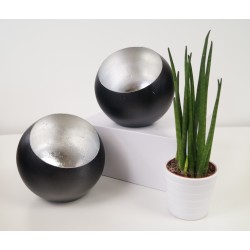 Designer Modern Tea Light Holder Bronze and Black
