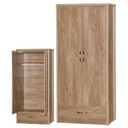Holland Oak 2 Door Double Wardrobe