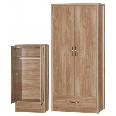 Holland Oak 2 Door Double Wardrobe