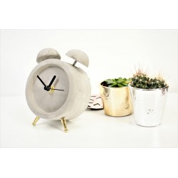 Concrete Analog Desk Clock 14.8 Cm