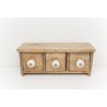 Real Solid Wood 3 Drawer Box with Ceramic knobs